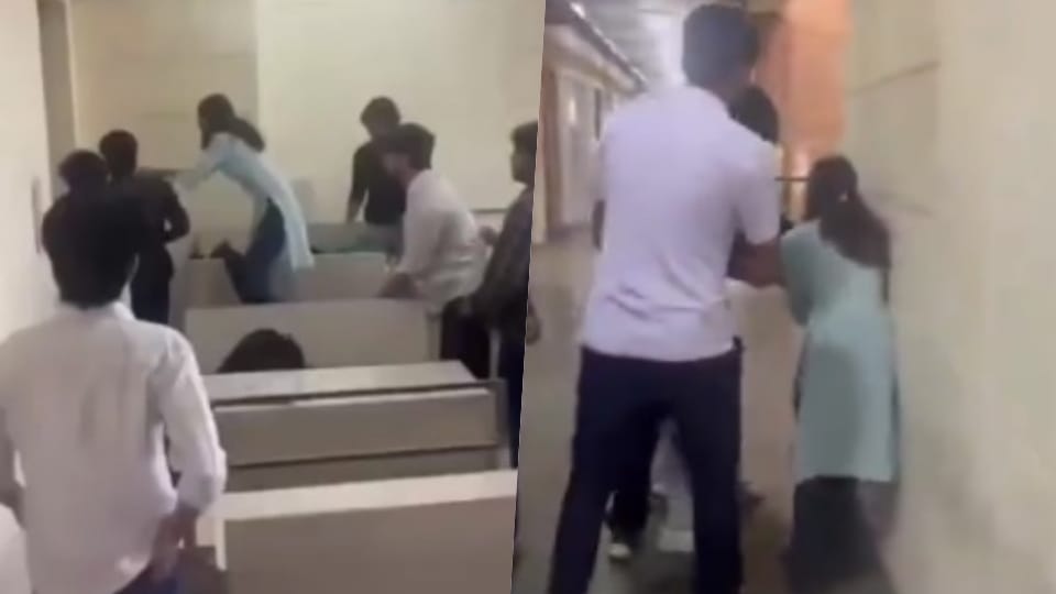 Young woman assaults a young man at a private college; video goes viral