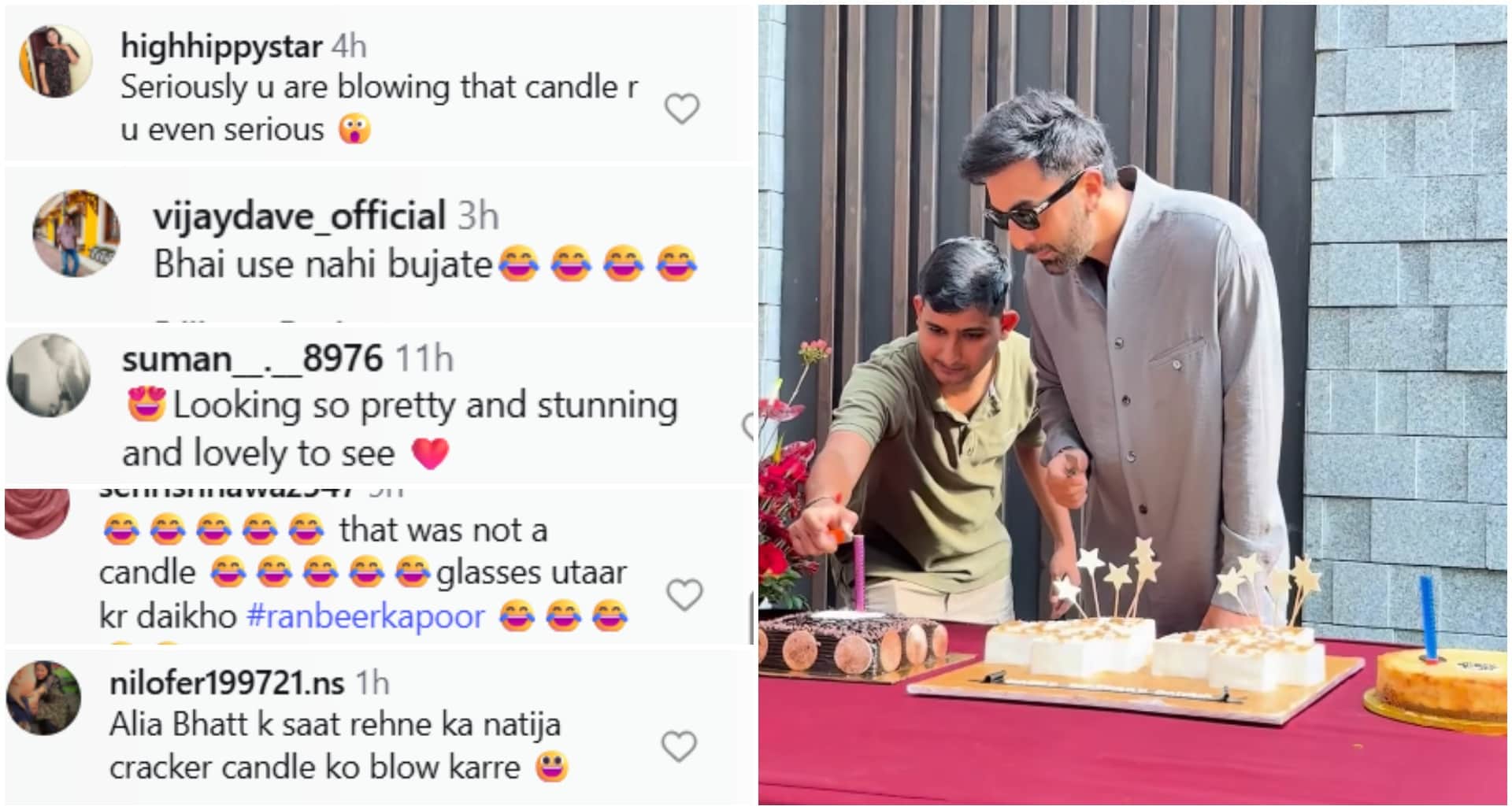 Ranbir Kapoor tried to blow out sparkle candle on his birthday video goes viral users comment