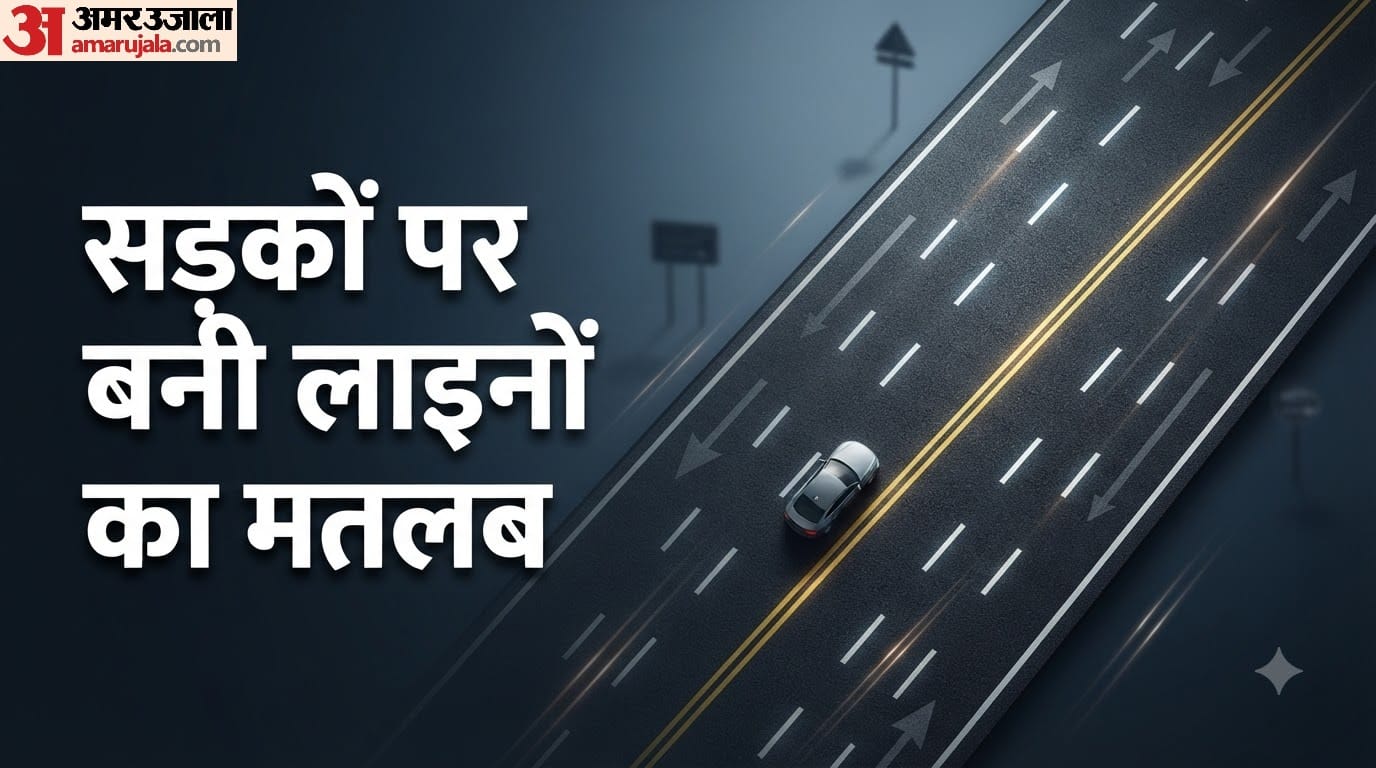 सड़कों पर बनी लाइनों का क्या मतलब होता है?