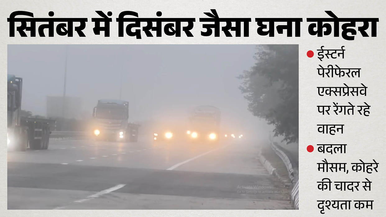 Weather changes after rain foggy conditions like December in baghpat
