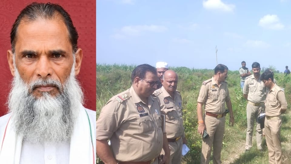 अनीस की फाइल फोटो और जांच करती पुलिस।