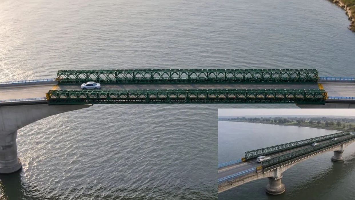 Bihar news-Before Bailey Bridge Closure, DM and SSP Inspect Arrangements; 12 Vessels to Handle Bhagalpur