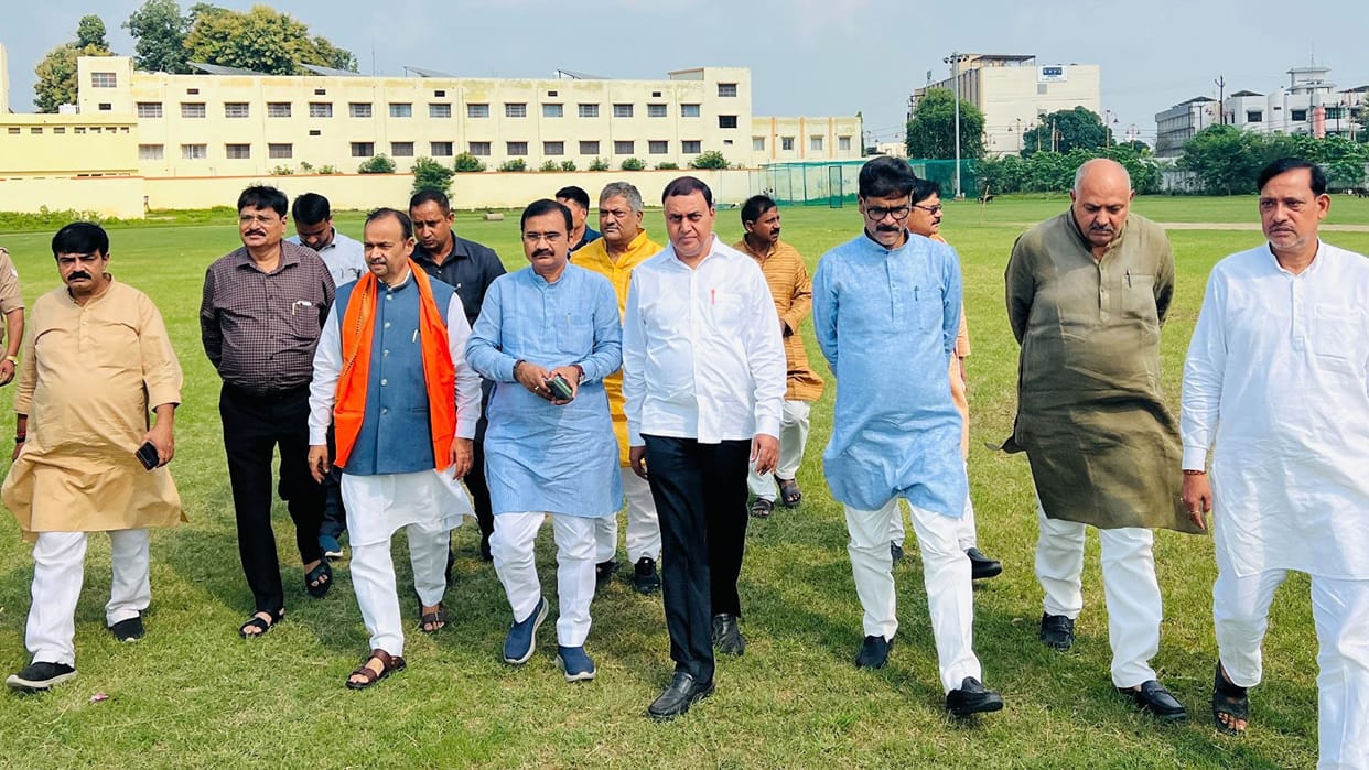 Nitin Nabin Preparations public meeting underway 500 bikers arrive from Vadnagar arrangements