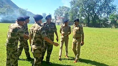 केंद्रीय औद्योगिक सुरक्षा बल के महानिदेशक प्रवीण रंजन बुधवार को खैरी पहुंचे।