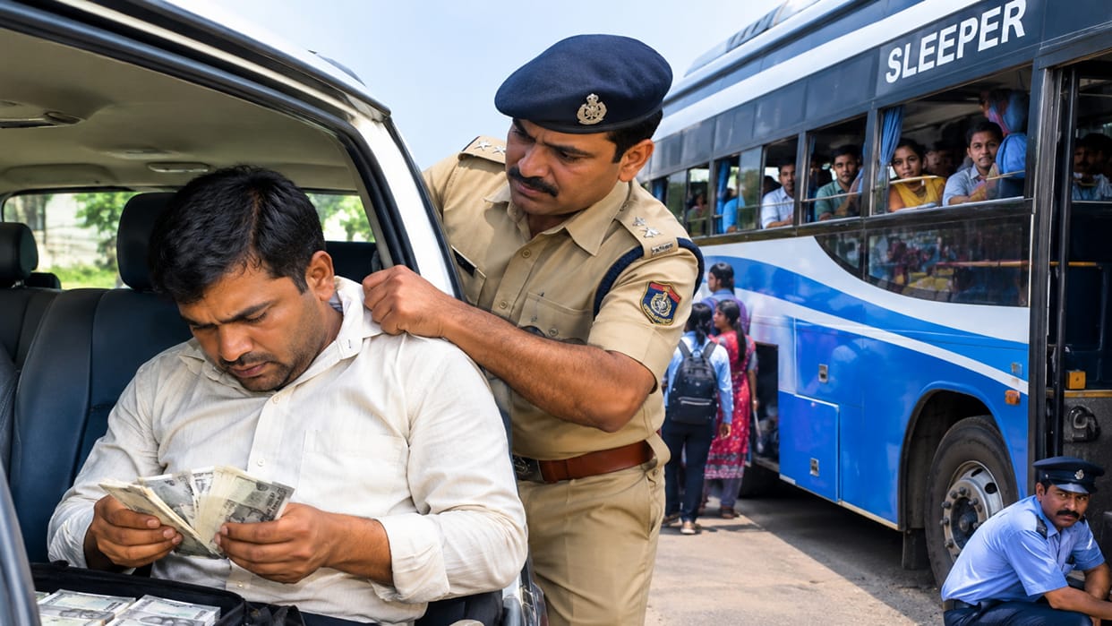 Video of a PTO driver counting notes during a drive goes viral; RTO lodges FIR.