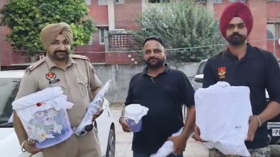Three arrested including couple linked to ISI AK-47 AK-56 10 kg of heroin seized amritsar police