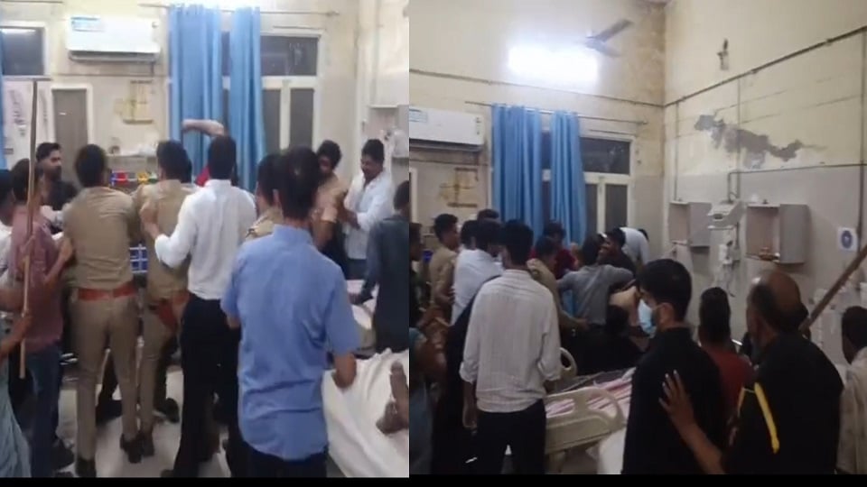 फिरोजाबाद मेडिकल काॅलेज में बवाल: युवक की मौत पर हंगामा, डॉक्टर और तीमारदारों में मारपीट; हड़ताल का ऐलान
