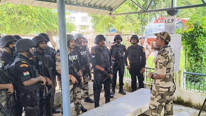Mock drill at Varanasi Airport Drone in sky armed intruders storm ATC building 84 personnel take charge