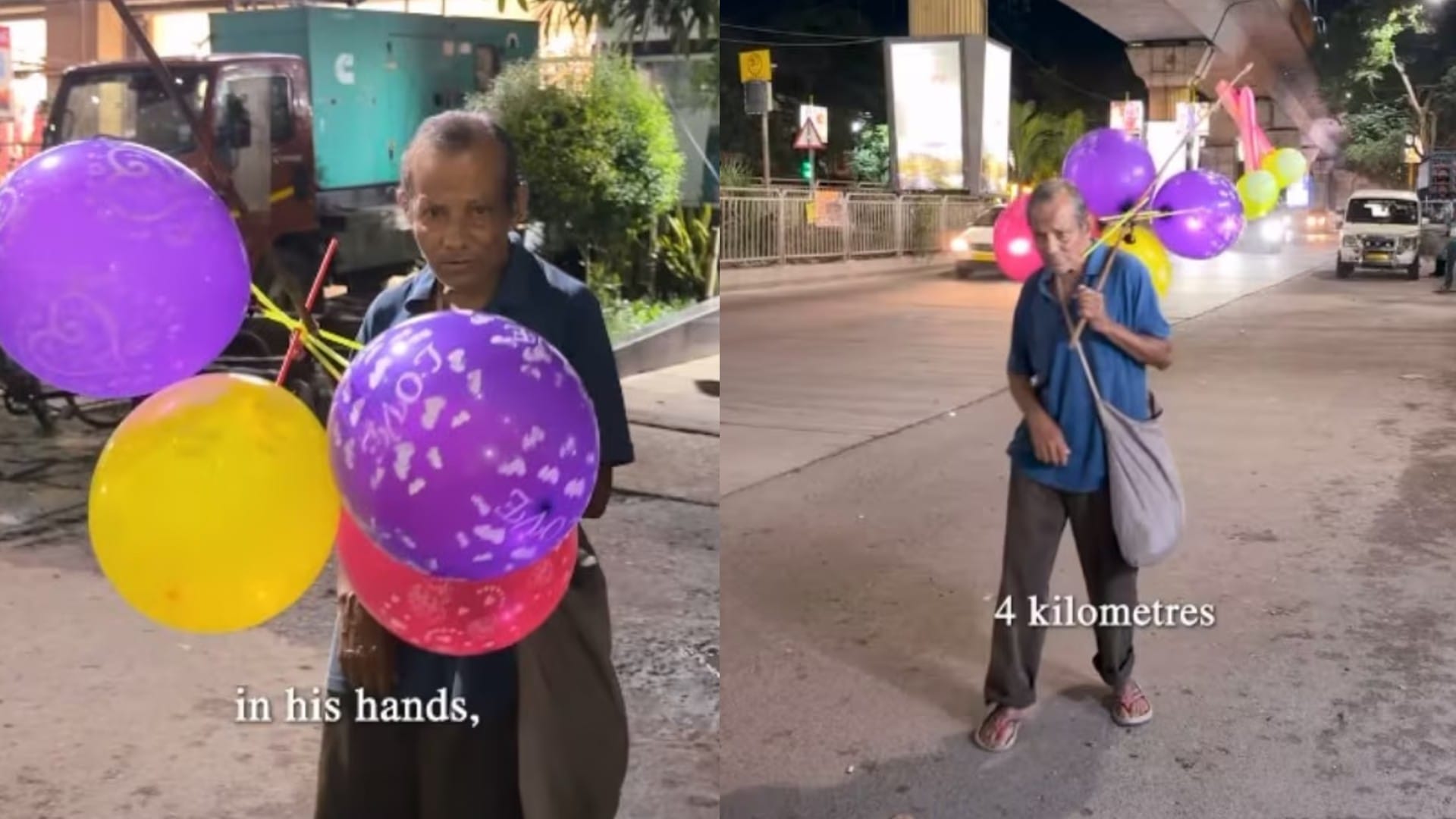 हर दिन 8 किमी पैदल चलकर कोलकाता की सड़कों पर गुब्बारे बेचते हैं 70 साल के दादा