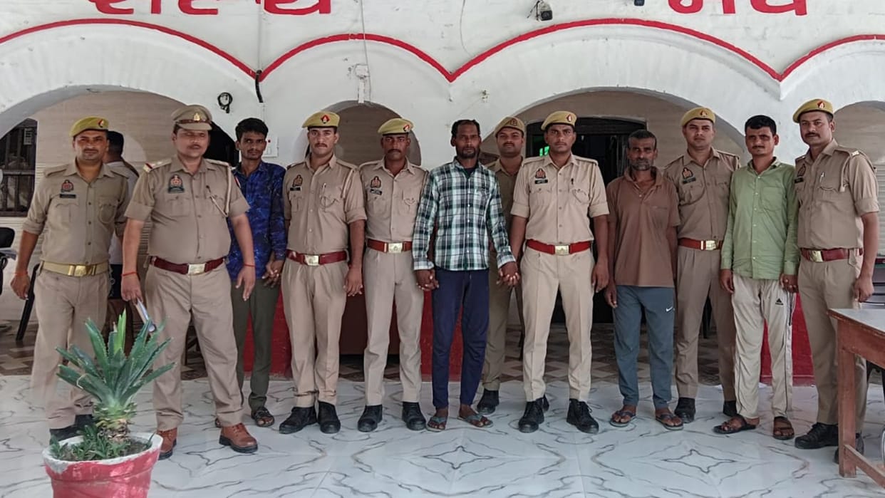 Buffalo thieves open fire police team One injured in encounter five miscreants arrested 62000 recovered