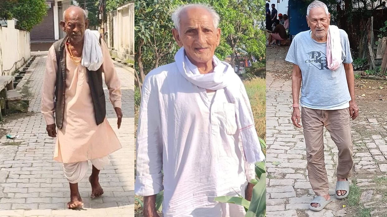International Day of Older Persons At age of 96 Satyanarayan walks 16 km barefoot every day