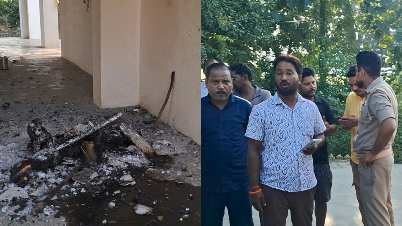 shahjahanpur temple two sevadars murder bodies burnt