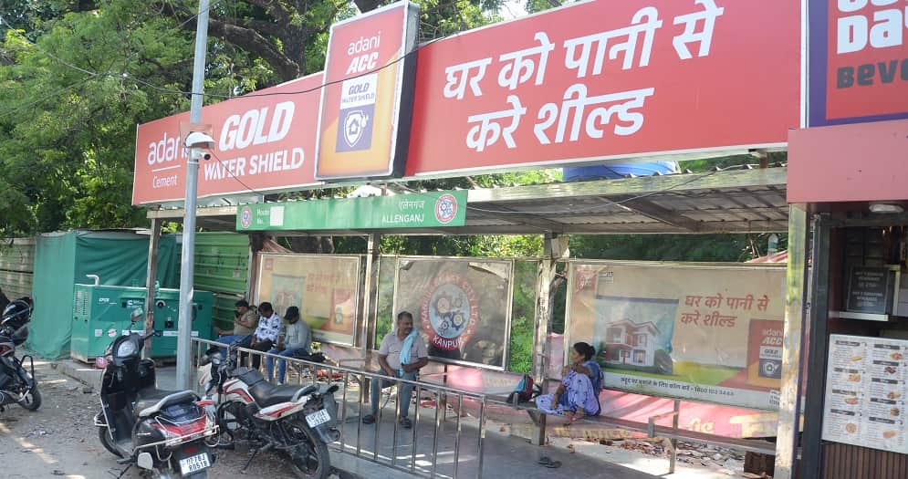 Wastage of MP funds in Kanpur Three bus stands built within a 200 meter stretch on a route buses dont even use