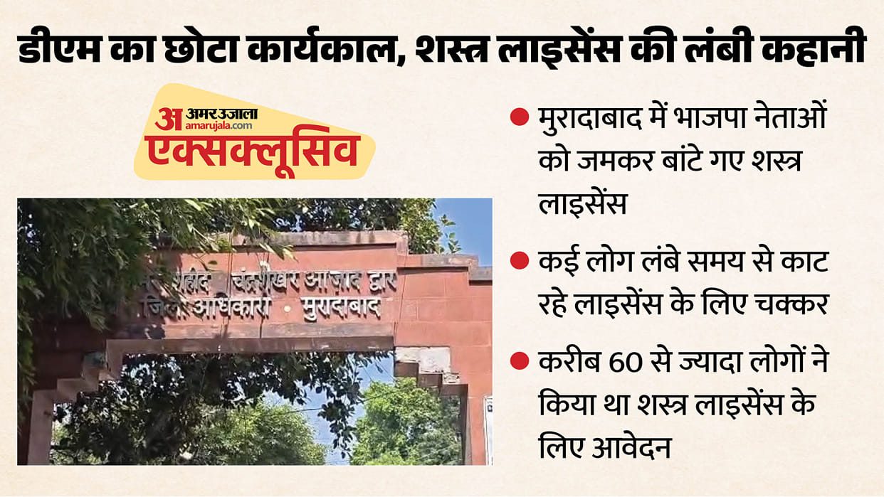 Moradabad News 40 Arms Licenses Issued in Three Months 14 to BJP Mandal Presidents UP News in Hindi
