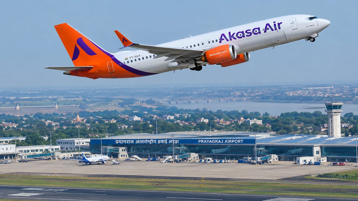 Prayagraj Airport Akasa Air Mumbai flight starts today; to operate five days a week.