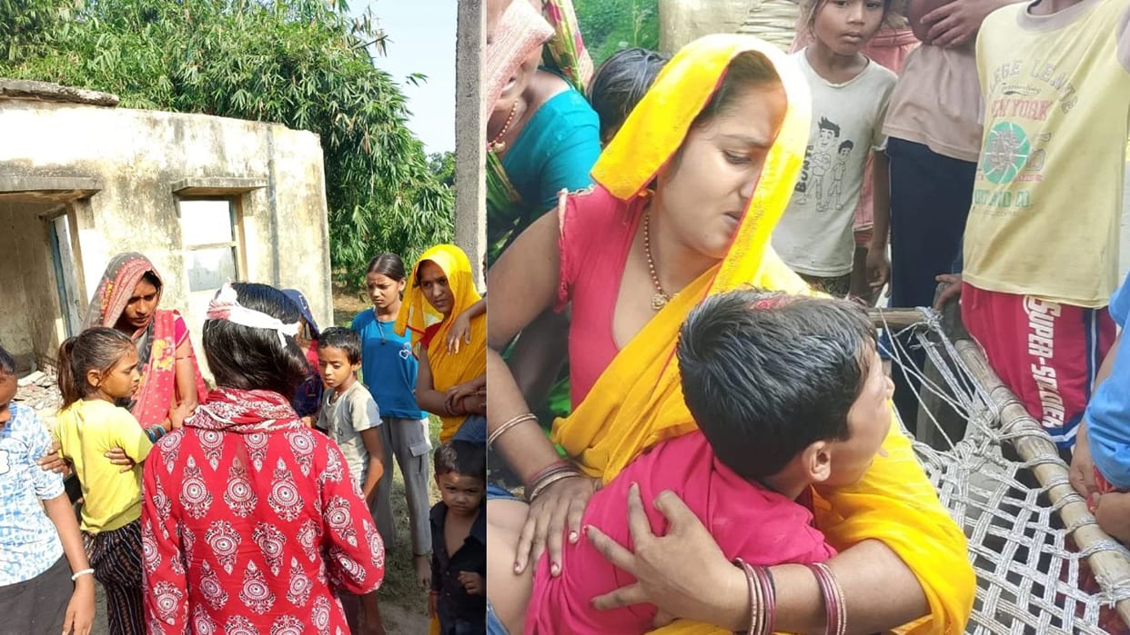 Muzaffarpur Bihar news : plaster from the community center roof collapses children injured