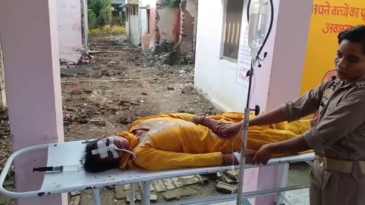 Woman distressed by in-laws consumes poisonous substance at Banda police station gate in Shahjahanpur