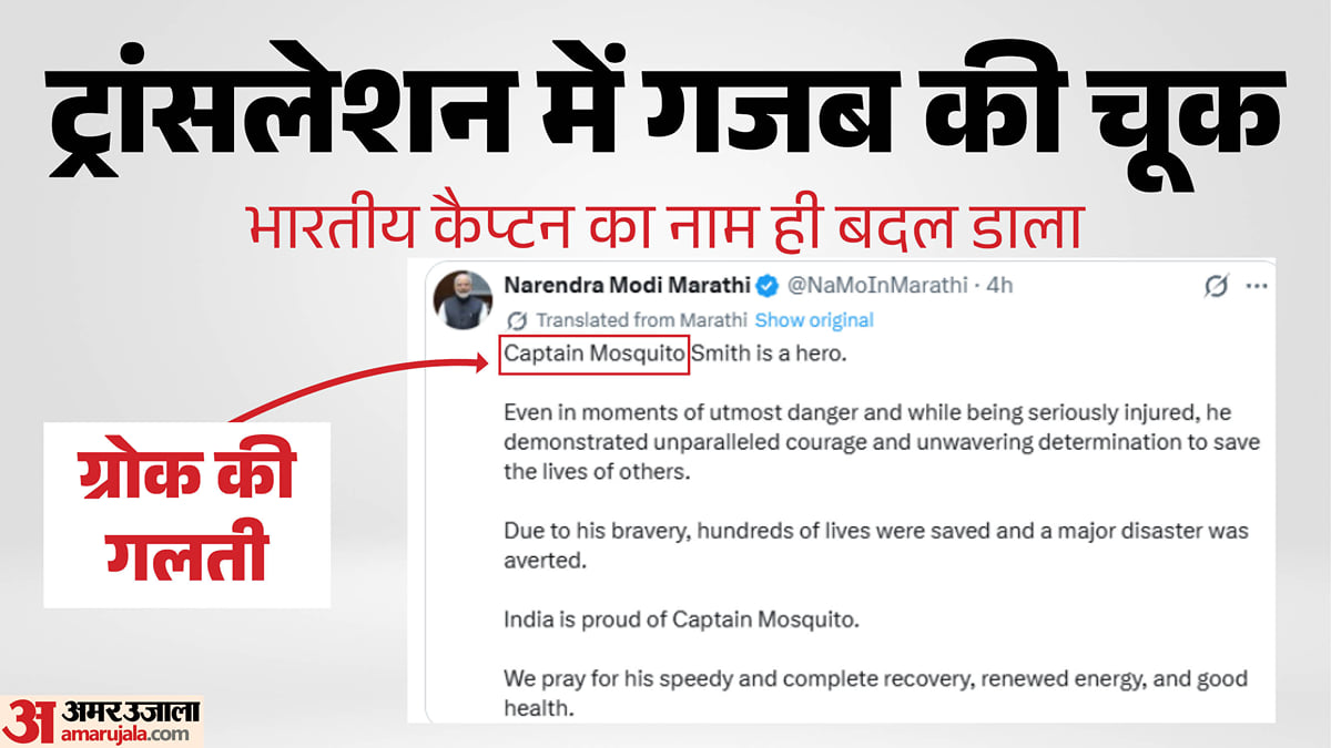 विमान में चाकूबाजी: ग्रोक ने कैप्टन स्मित मच्छार के नाम का किया गलत अनुवाद, यूजर्स के लताड़ने पर मानी गलती