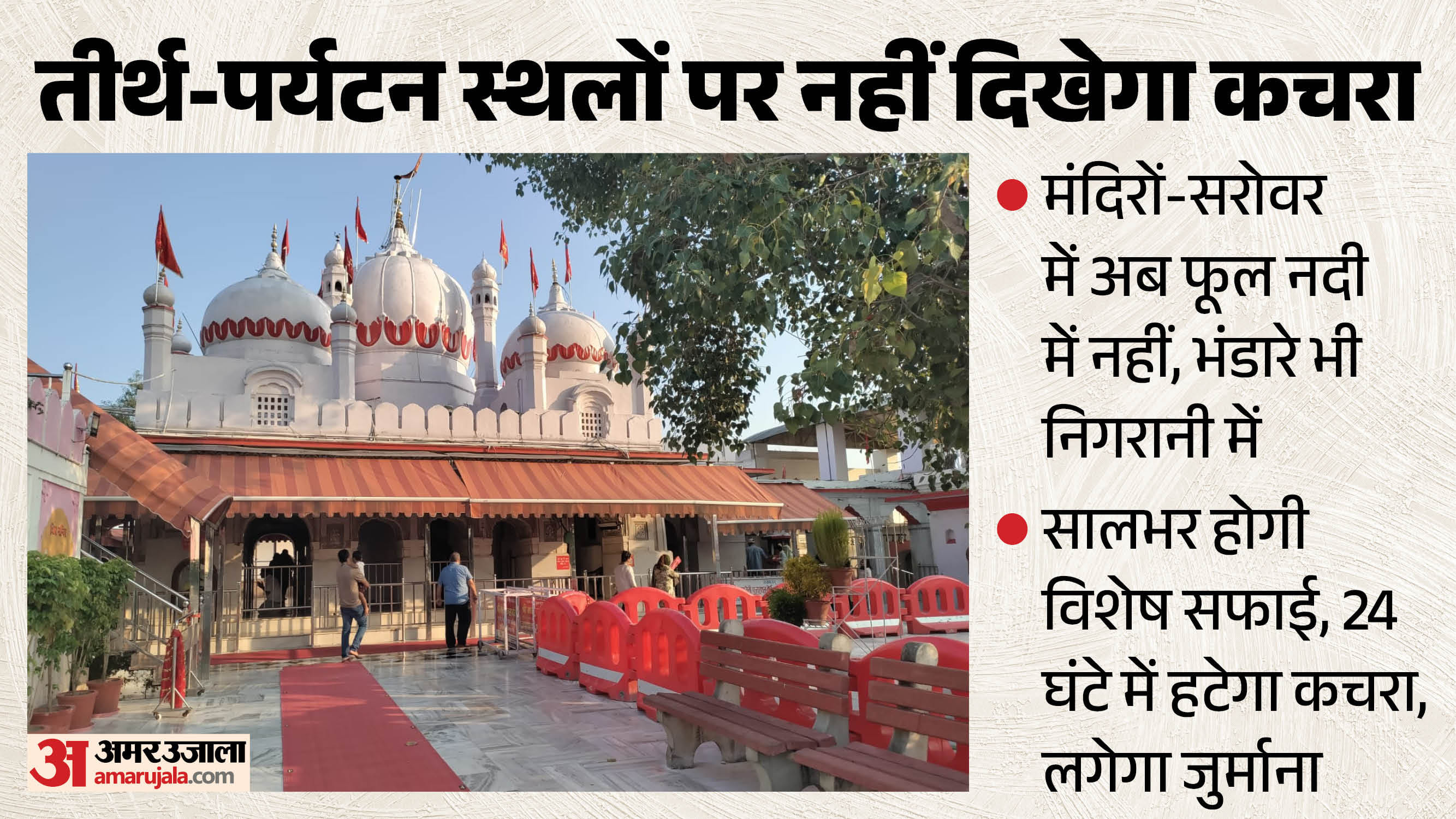 हरियाणा में मंदिरों-तीर्थ स्थलों पर नहीं दिखेगा कचरा