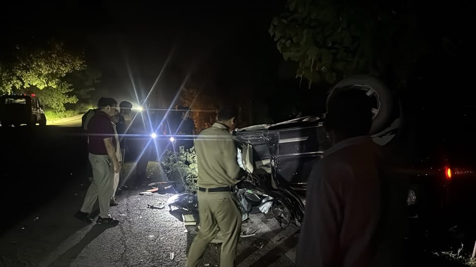 One person died in a collision between a car carrying a couple travelling to Nainital and a dumper