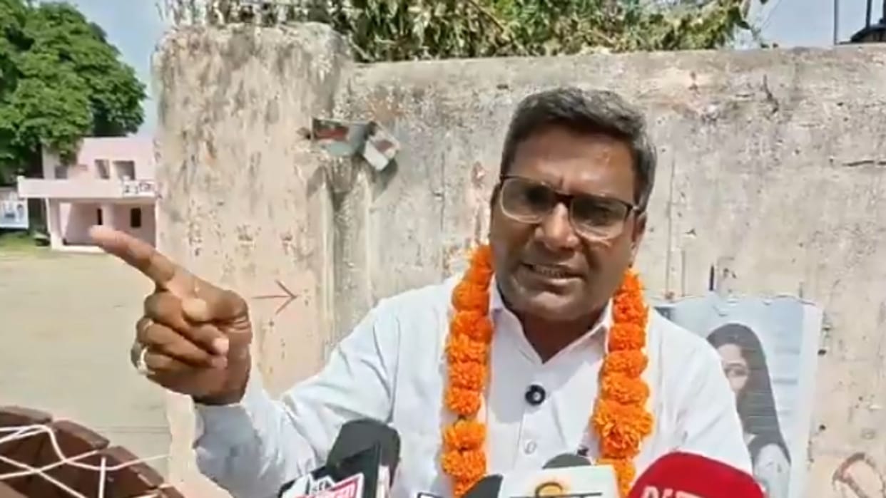 bhilwara congress leader three monkeys symbol controversy dotasara municipal election