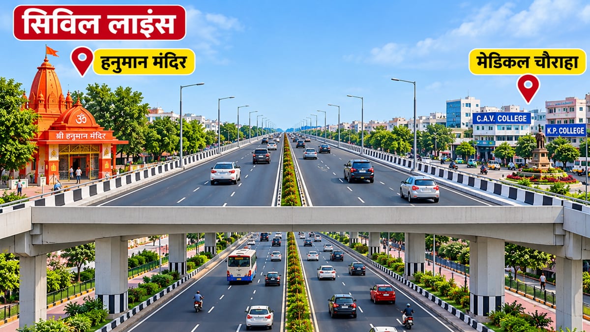 प्रयागराज : मेडिकल और सिविल लाइंस हनुमान मंदिर चौराहे पर बनेगा फोरलेन फ्लाईओवर, जाम से मिलेगी अस्थायी मुक्ति