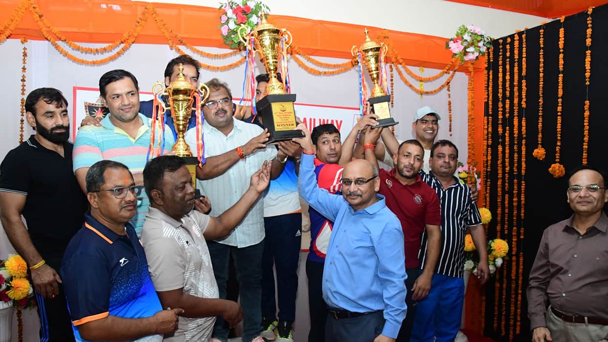 Wrestling Competition Western Railway Wins Championship Trophy in Greco-Roman and Freestyle Categories