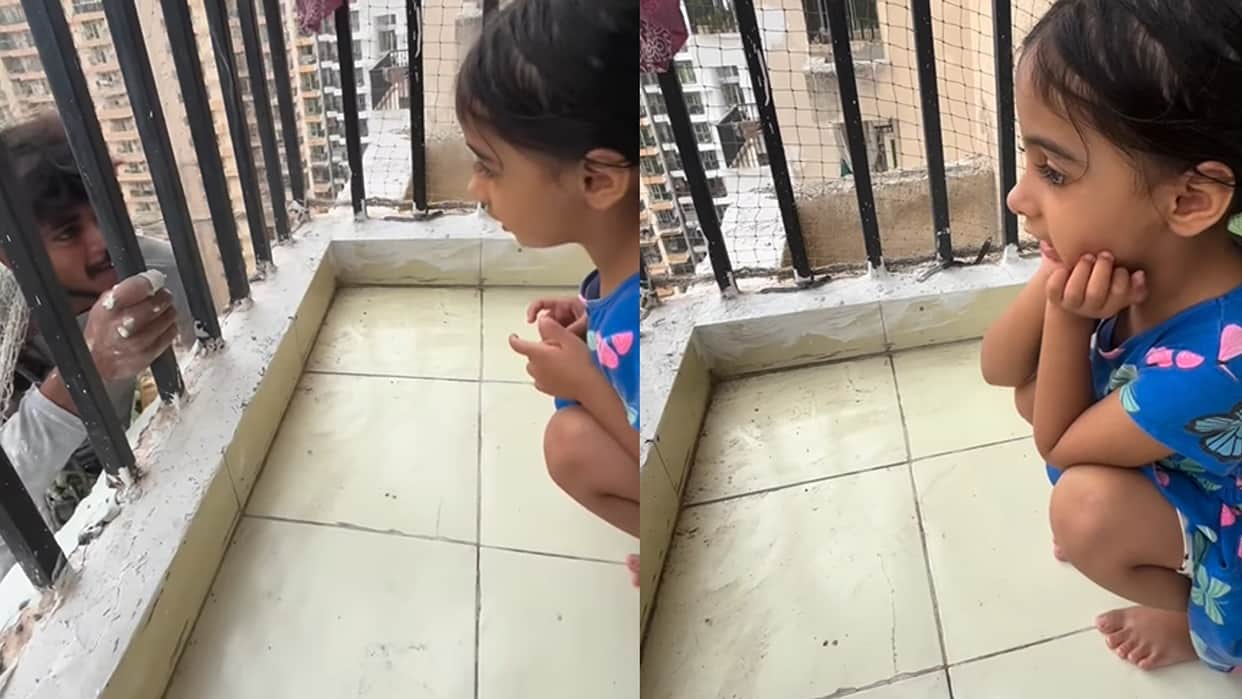 little girl rope worker innocent talk 17 million views viral video