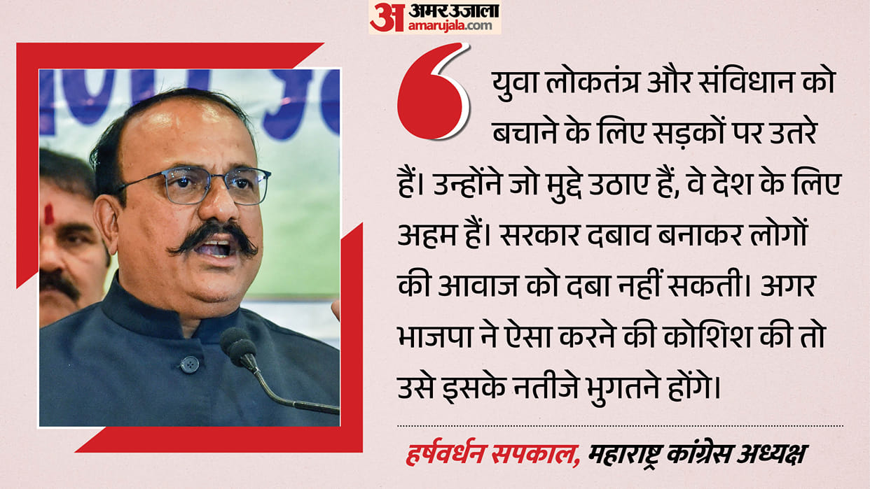BJP facing youth wrath Maharashtra Congress President Harshvardhan says filing cases won't silence voices