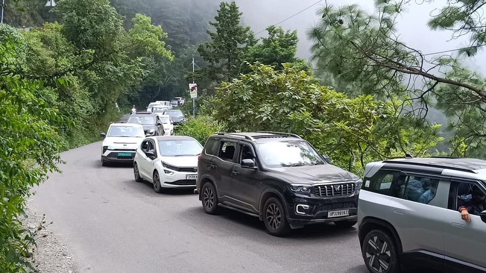 Weekend traffic jam in Nainital Uttarakhand
