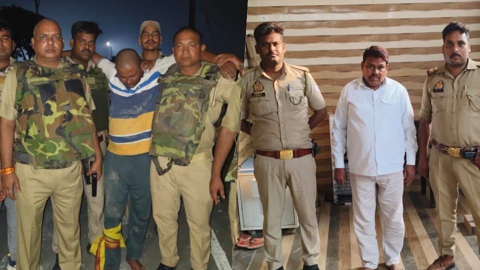 Two miscreants arrested in a police encounter in the Gola police station area of Gorakhpur