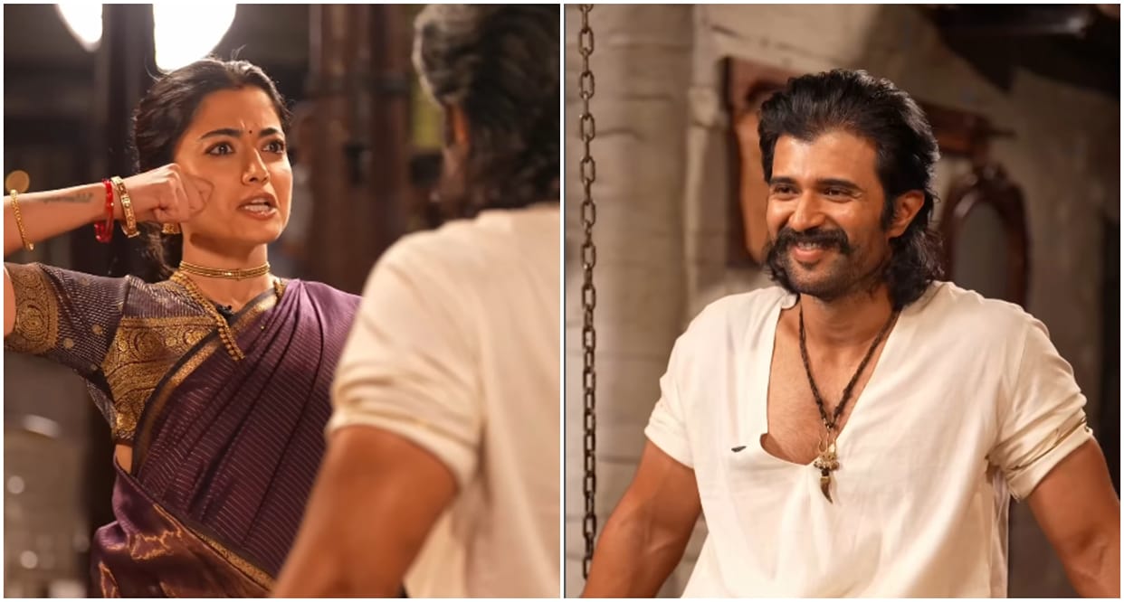 Rashmika Mandanna mimic Vijay Deverakonda actor share adorable BTS video from Ranabaali