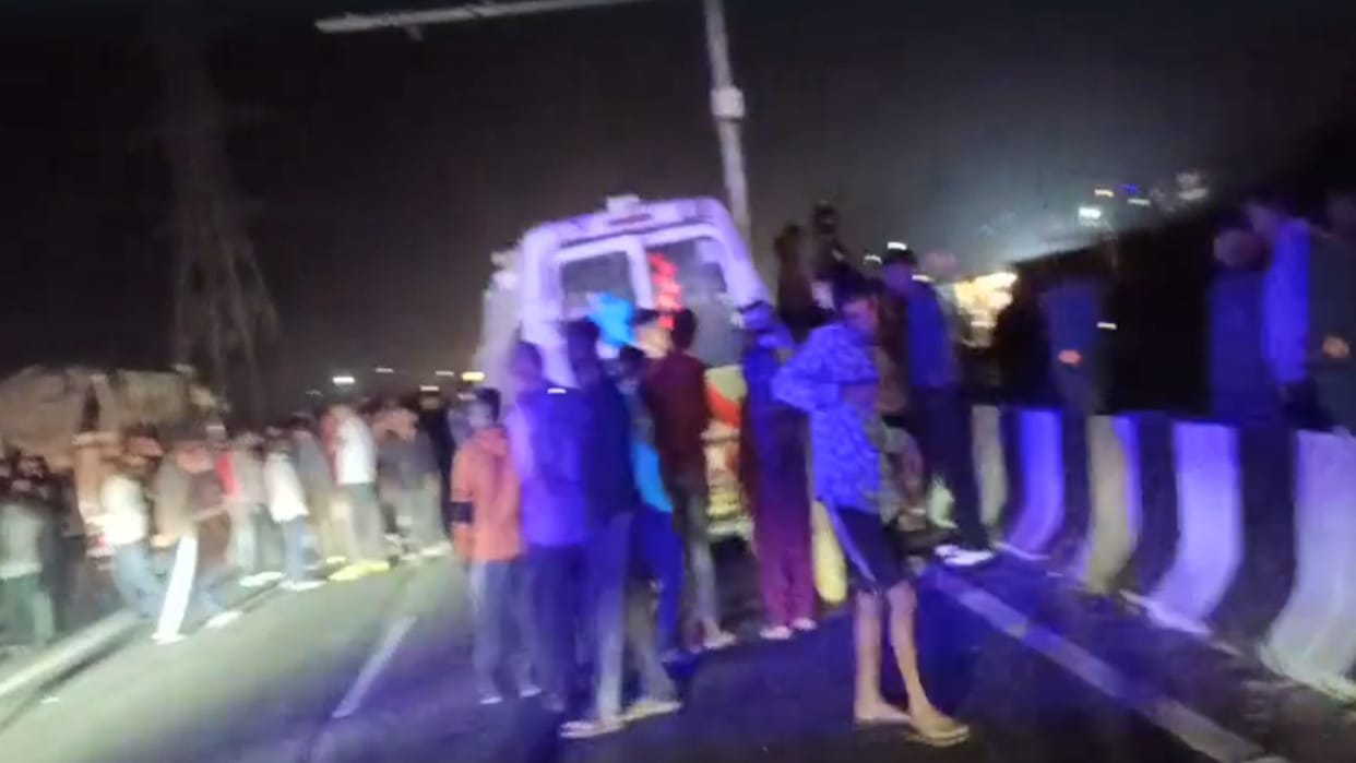Migrant worker killed after being hit by an unidentified vehicle on the fourlane highway; massive uproar and a