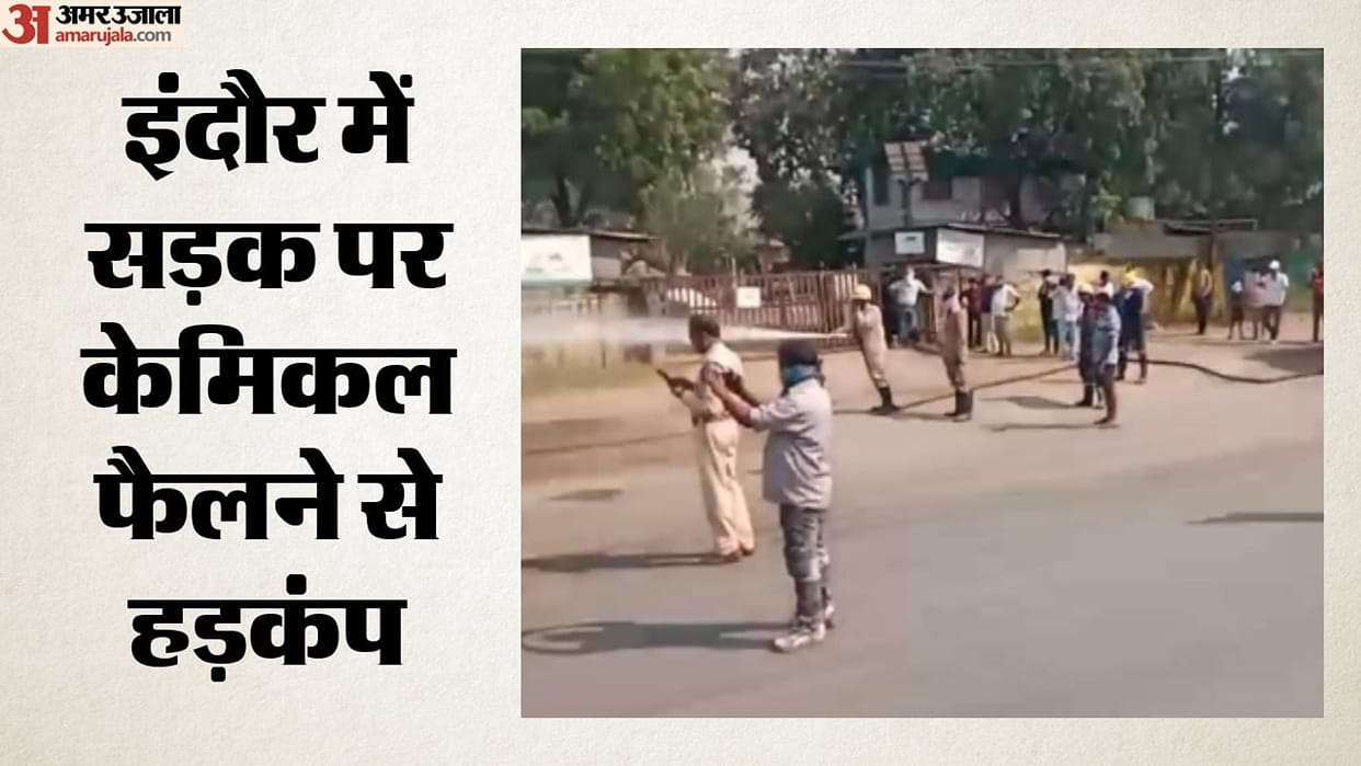 Chemical Spills on Indore Road, Causing Eye  Among Vehicle Riders.