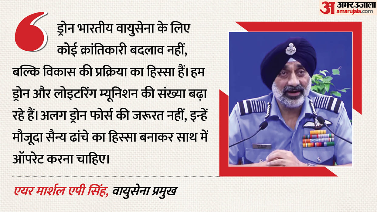 Air Chief Marshal AP Singh says Drones Are Evolutionary, Rules Out Separate Drone Force, News in Hindi