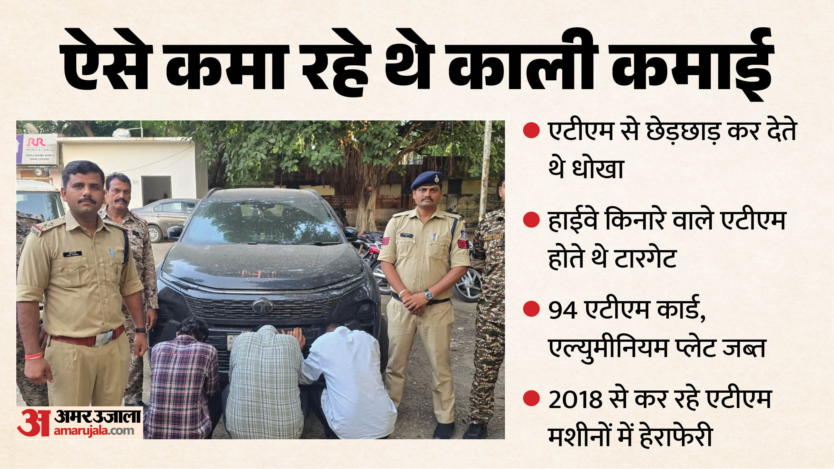 भिंड में एटीएम में छेड़छाड़ कर लोगों को लगा रहे थे चपत