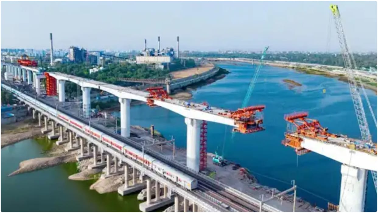 Bullet Train: 480-meter-long bridge over Sabarmati ready; how much work has been completed in Gujarat?