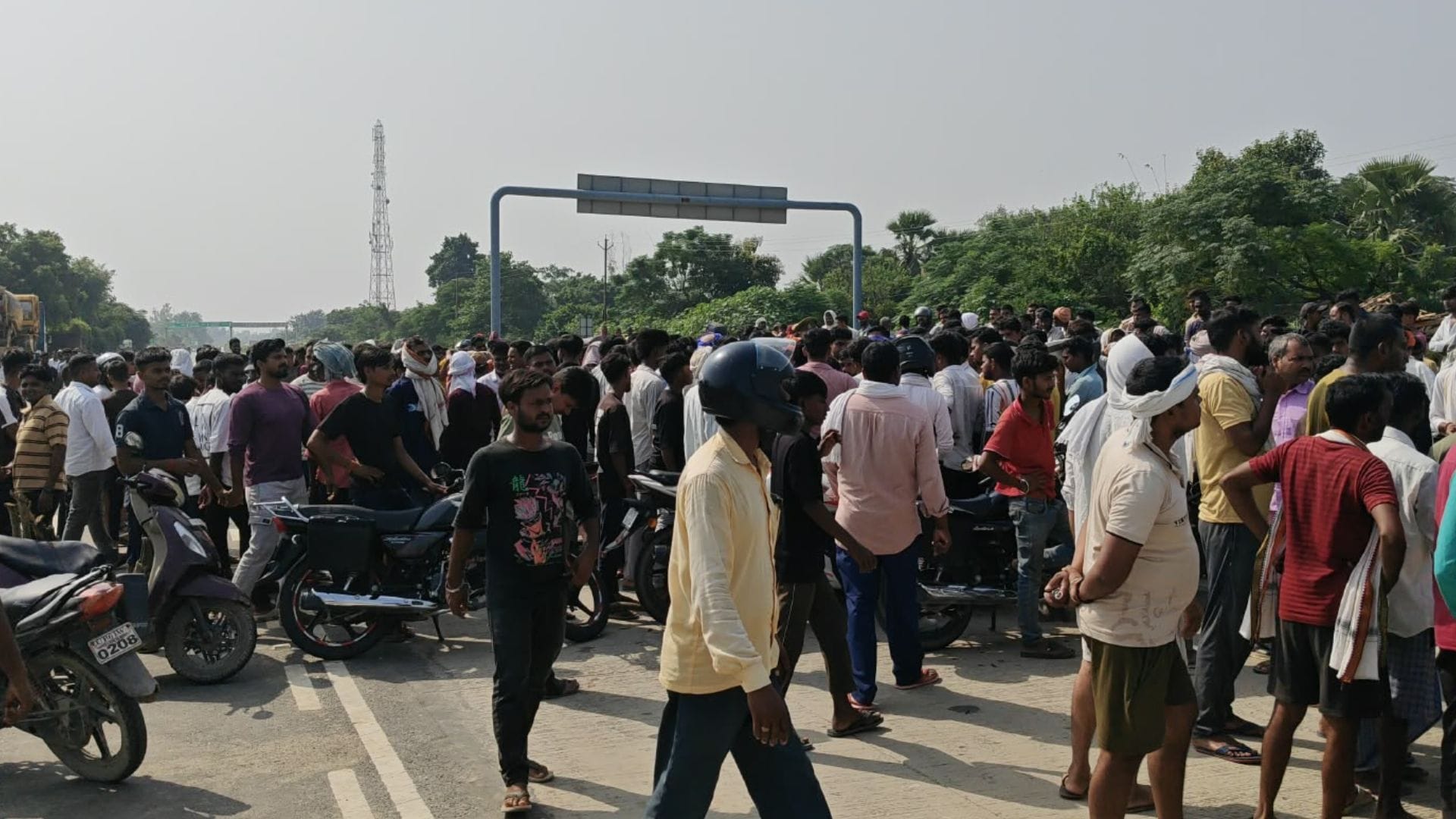 Ghazipur Mason killed hit vehicle protest held with three-hour road blockade CCTV footage being examined