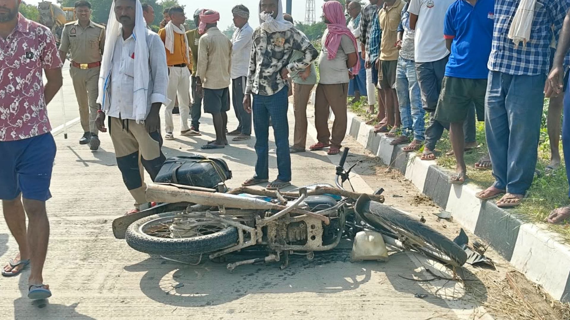 Ghazipur Mason killed hit vehicle protest held with three-hour road blockade CCTV footage being examined