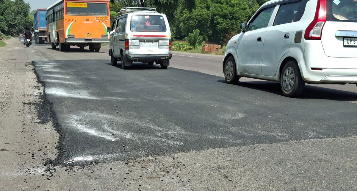 कानपुर: खून से सने कानपुर-सागर हाईवे पर चेता एनएचएआई, स्कूल बस हादसे के बाद पैचवर्क शुरू, उठे गंभीर सवाल