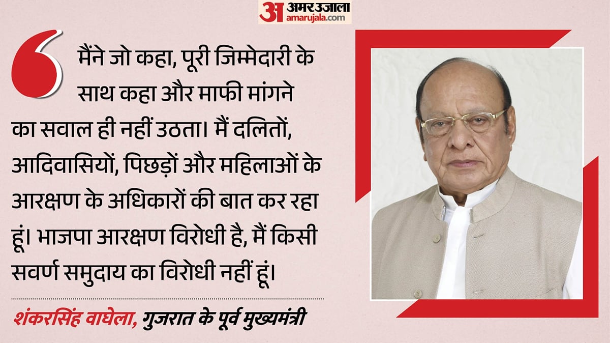 50 हजार रुपये वाले बयान पर घिरे वाघेला: बोले- माफी नहीं मांगूंगा; भाजपा को बताया आरक्षण विरोधी; बवाल क्यों?