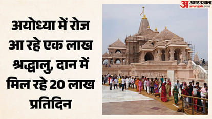 अयोध्या में हर रोज आ रहे एक लाख श्रद्धालु।