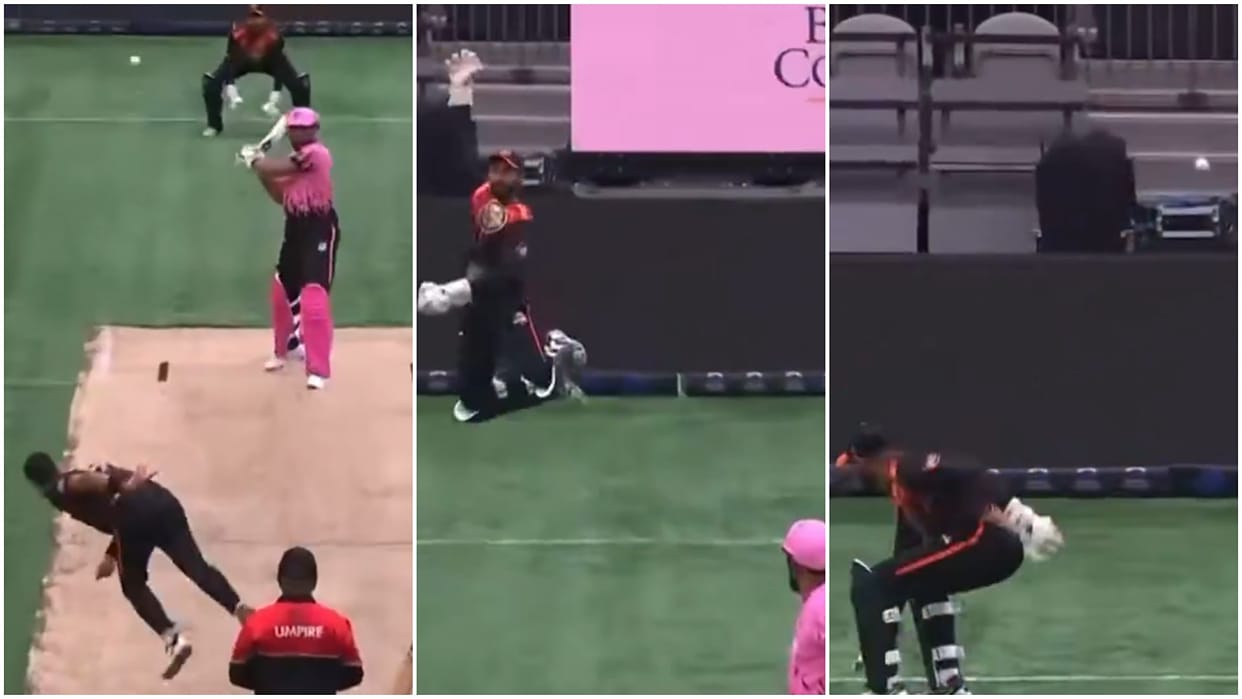 How Short Was The Boundary? Bouncer Clears Wicketkeeper's Head Without Batter's Touch; Watch Video