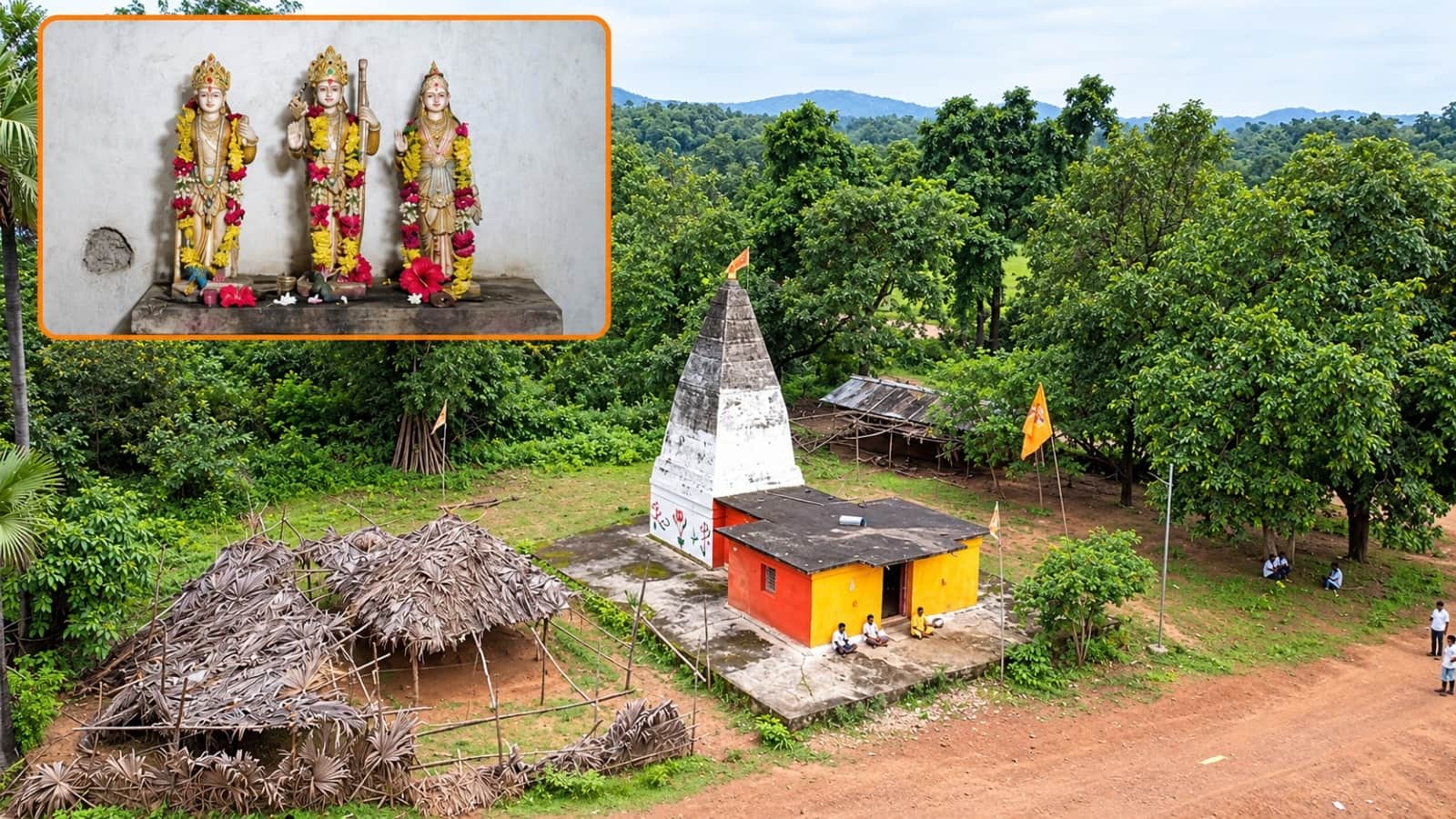 केरलापेंदा का राम मंदिर, जहां 22 साल बाद शुरू हुई पूजा।