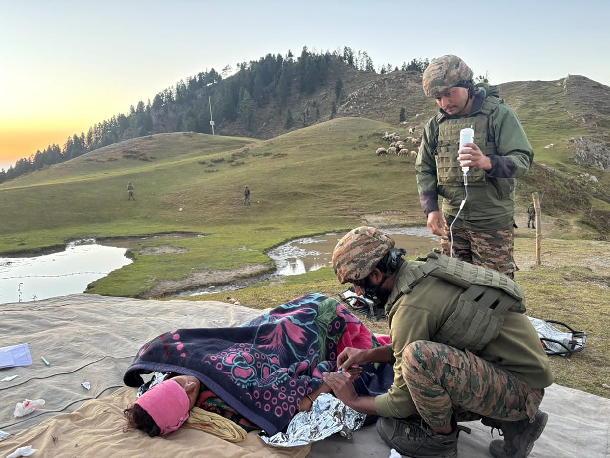 Woman remained unconscious for two hours at an altitude of 9,700 feet; Army saved her life.