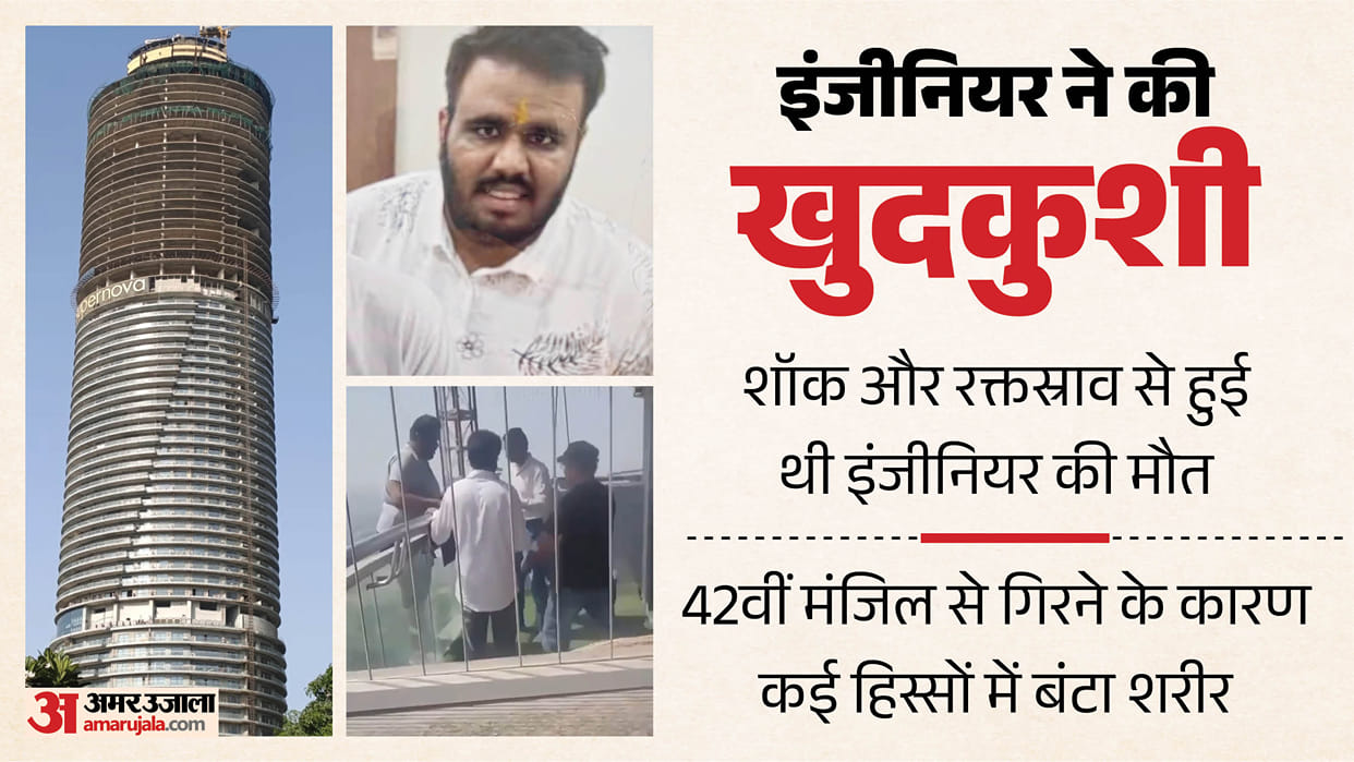 Noida suicide case Death caused by shock and hemorrhage body severed multiple parts Sambhav postmortem report
