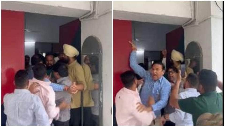 Arrest of Congress leader Dinesh Bassi in Amritsar