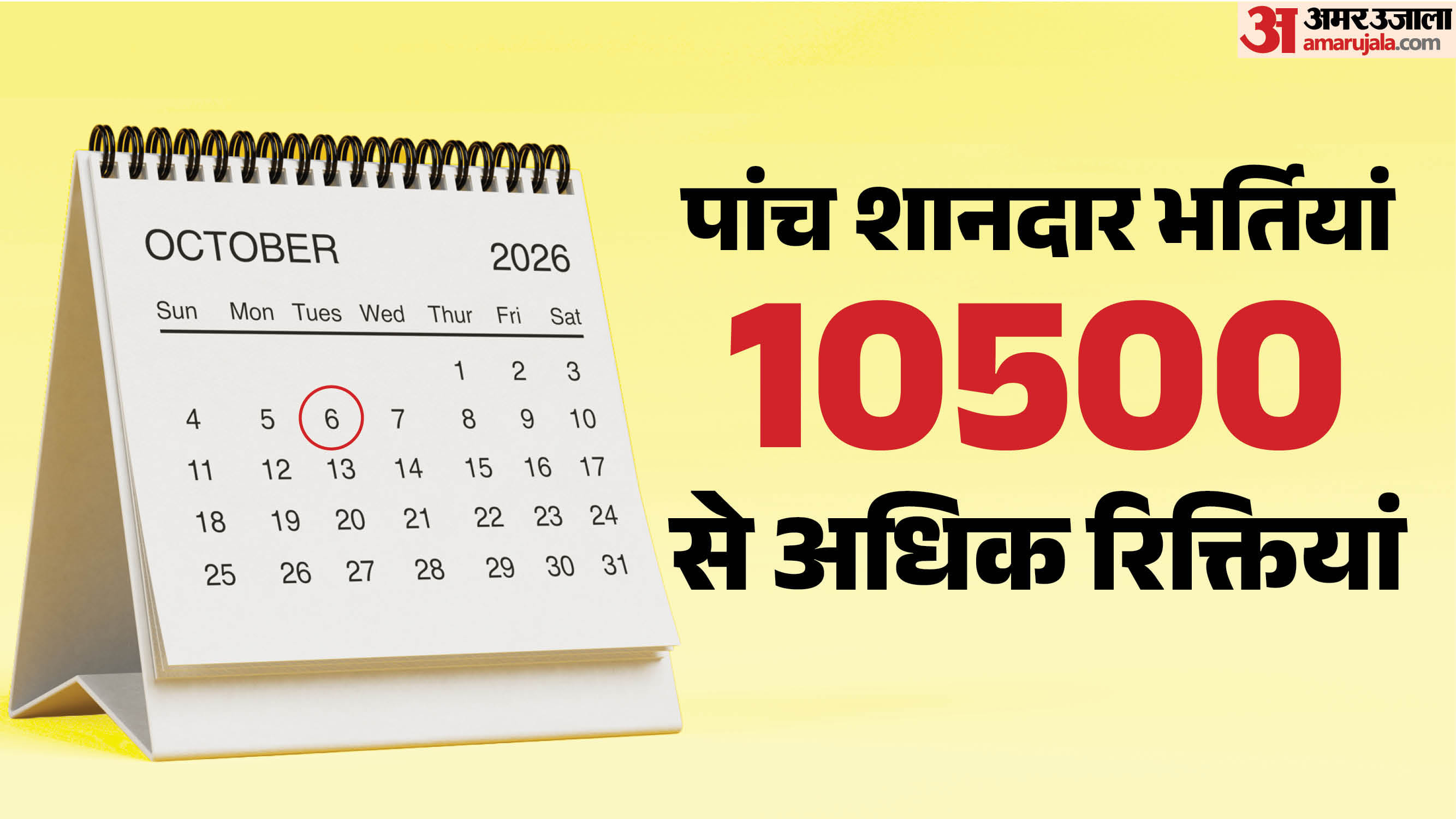 पांच भर्तियों का फॉर्म भरने की अंतिम तिथि 6 अक्तूबर 2026