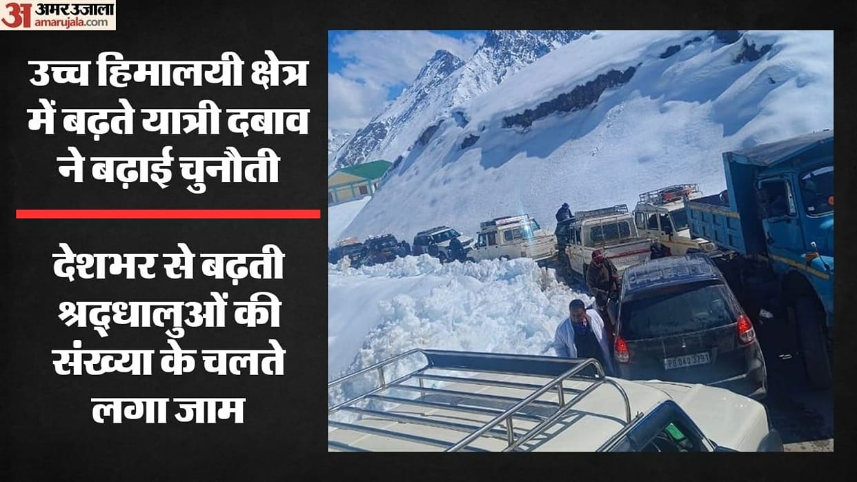 First-ever traffic jam at an altitude of 14,500 feet Tourists stranded at Adi Kailash rising number of vehicle