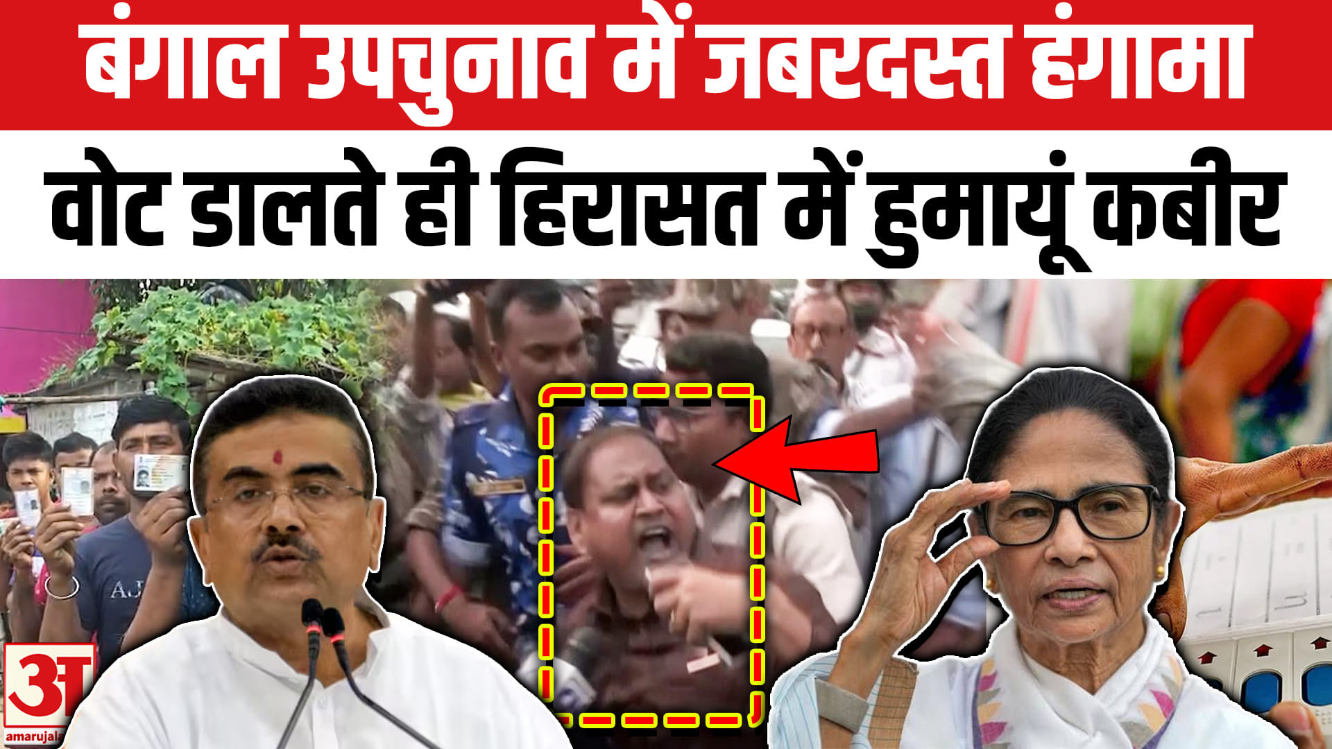 बंगाल उपचुनाव में जबरदस्त हंगामा वोट डालते ही हिरासत में हुमायूं कबीर